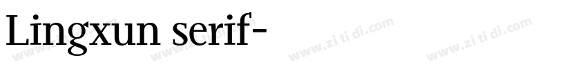 Lingxun serif字体转换